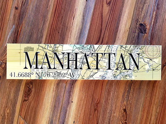 Manhattan, NY Coordinate Sign