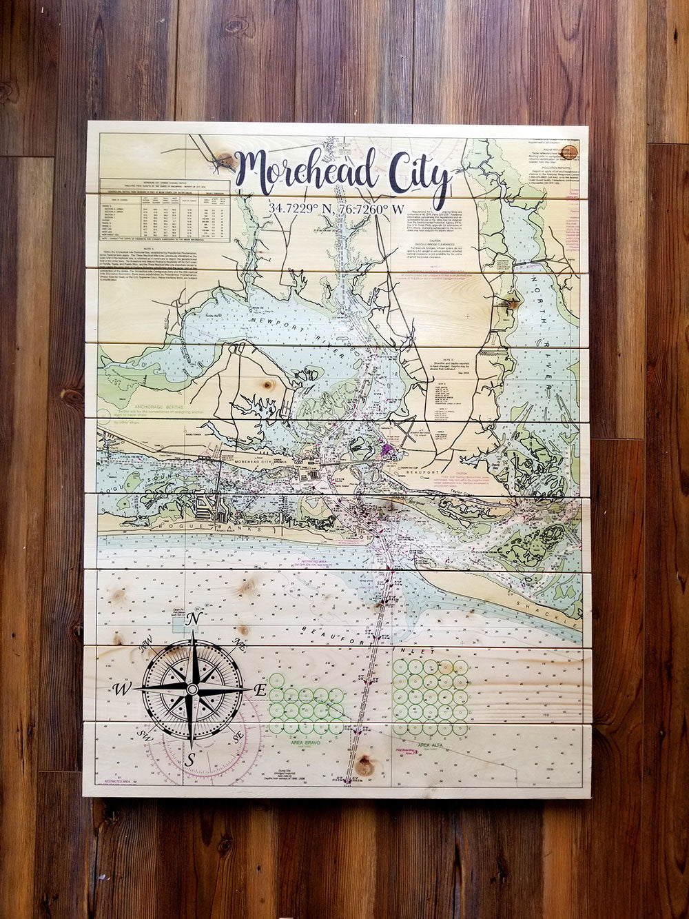 Marblehead City, MA Statement Sized Pallet Maps