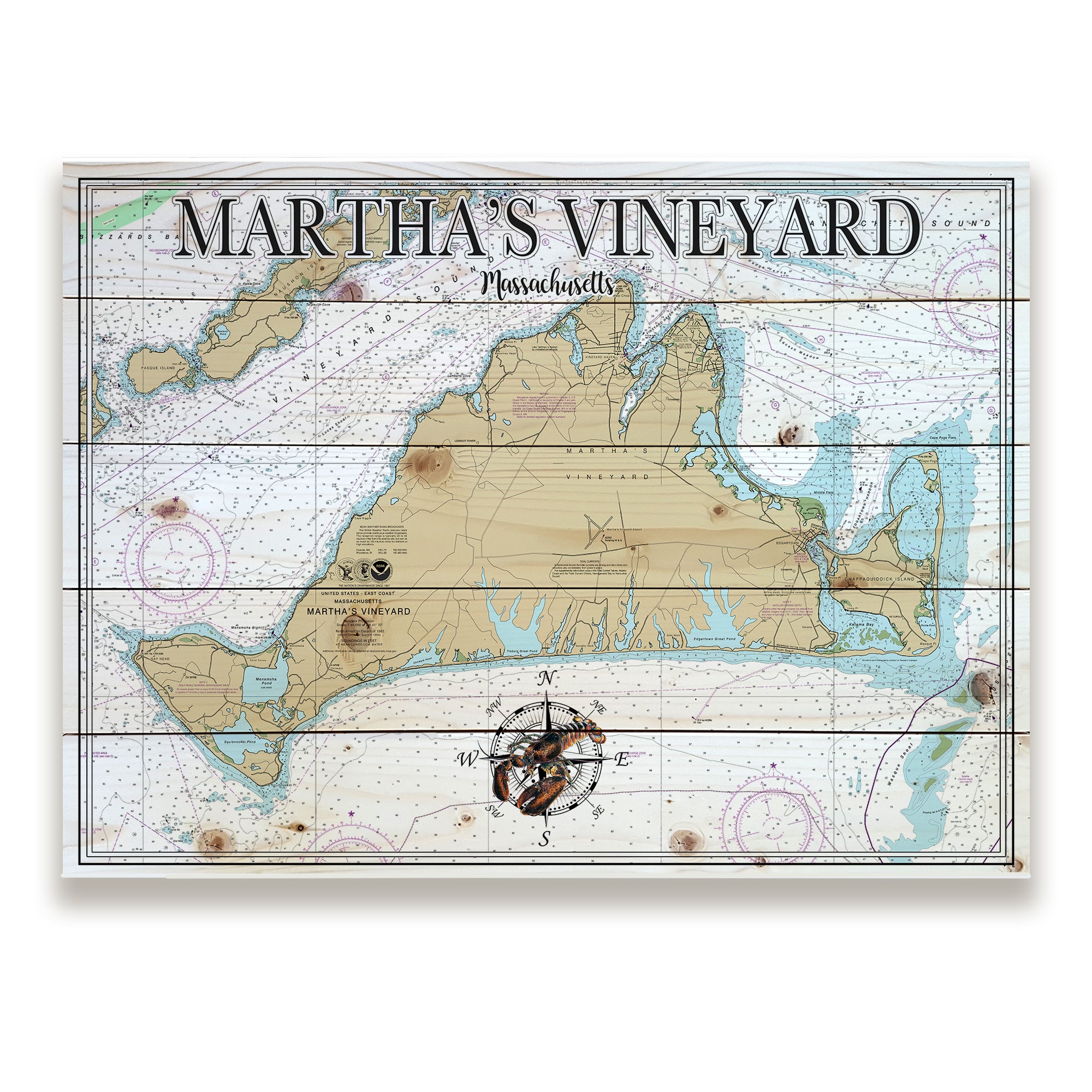 Martha's Vineyard, MA Pallet Map