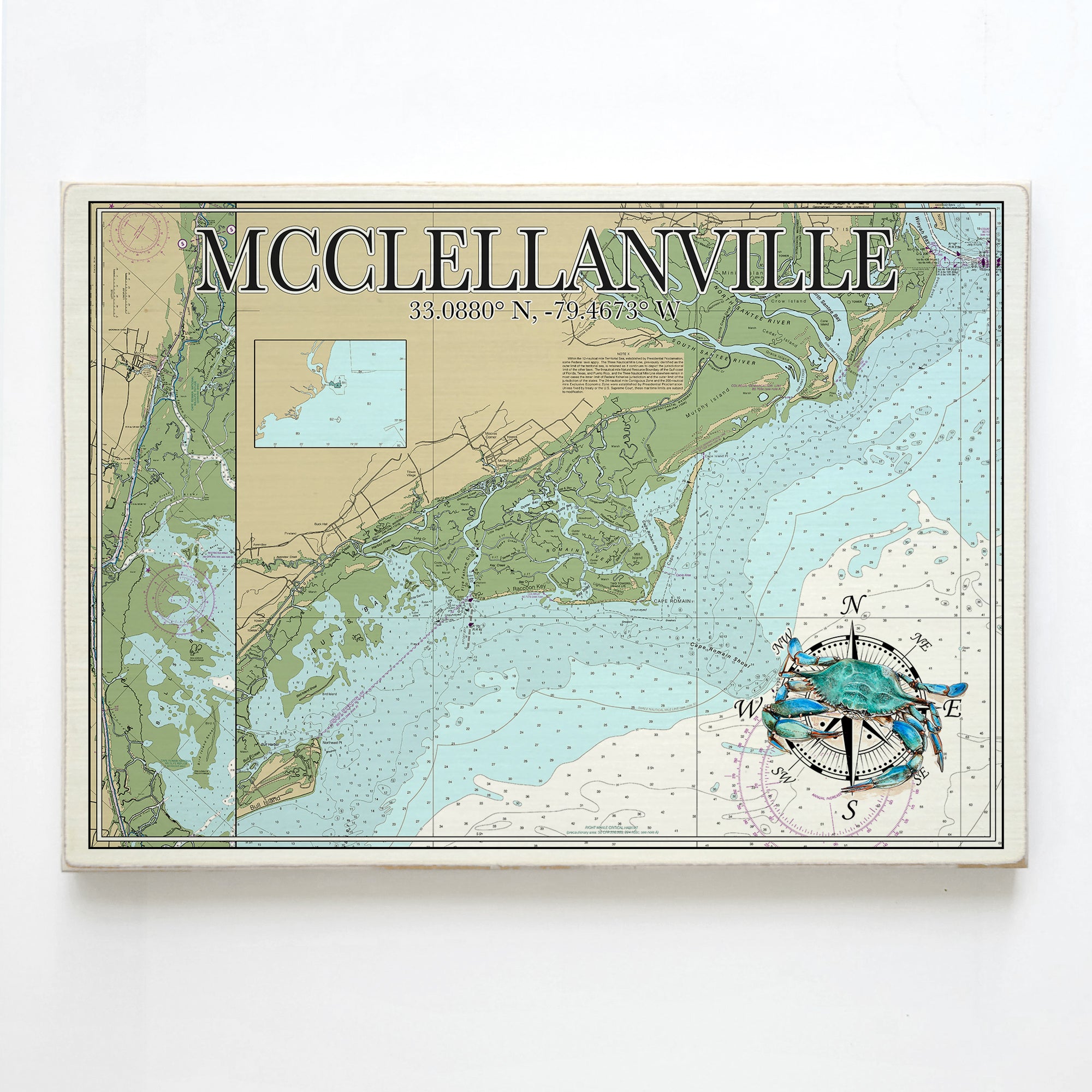 McClellanville, SC  Plank Map