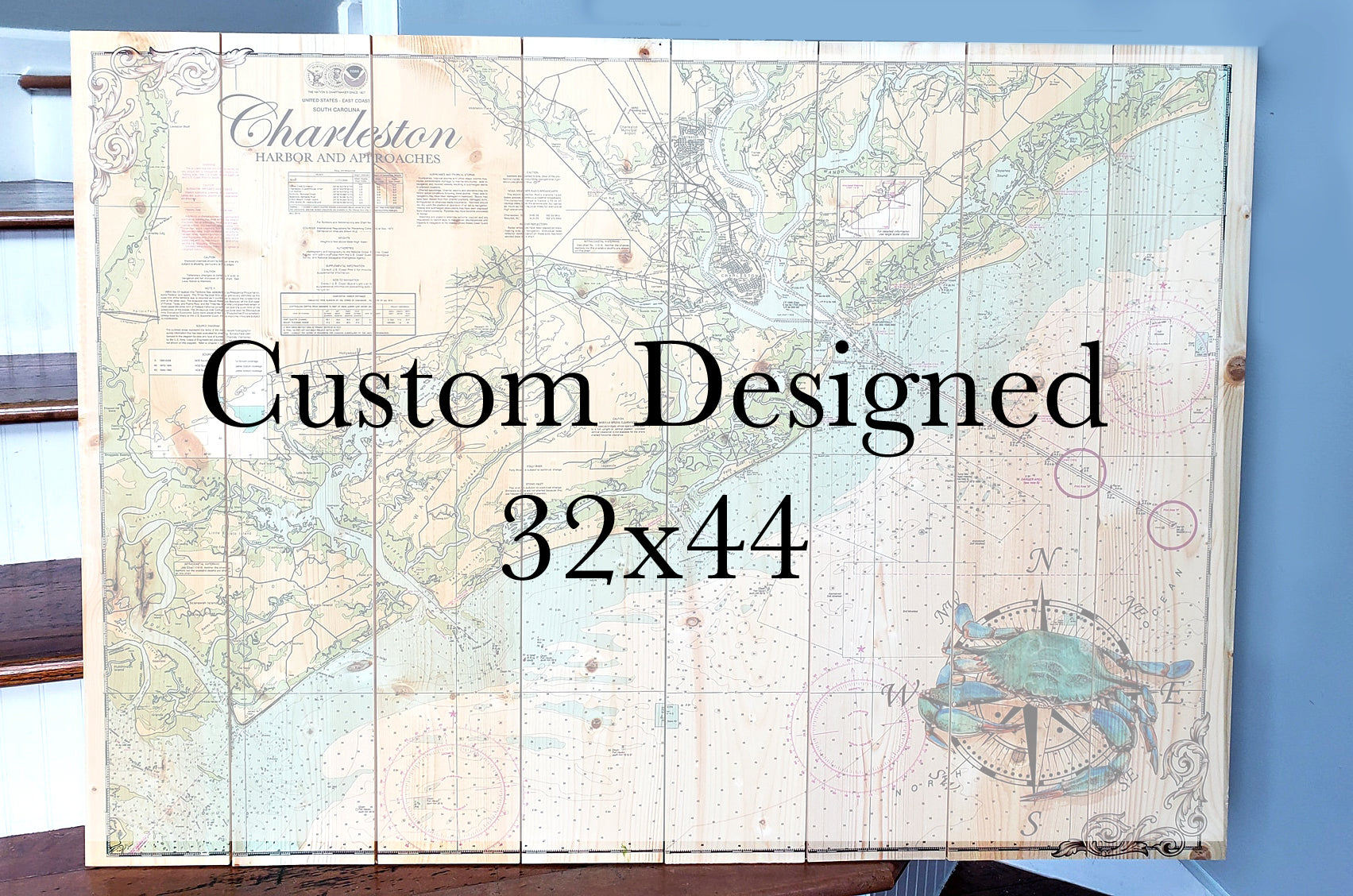 Largest Pallet Map CUSTOM LOCATION 32x49 Inches – MapMom