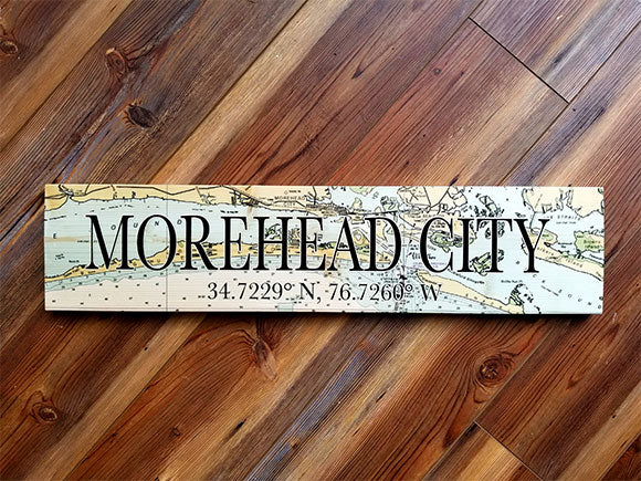 Morehead City, NC Coordinate Sign