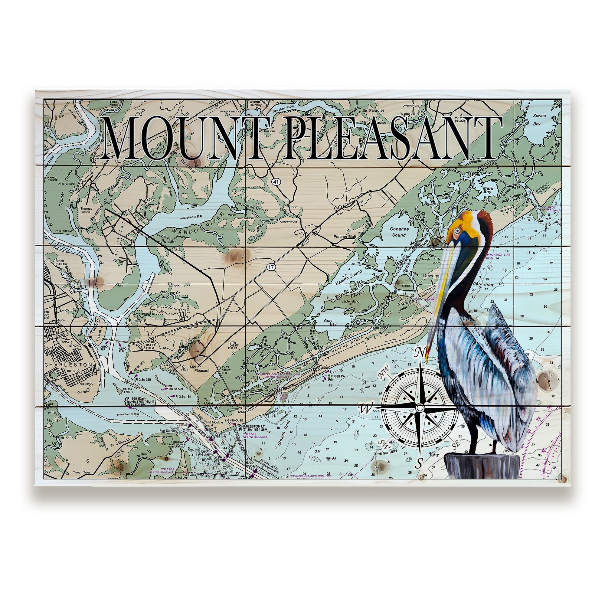 Mount Pleasant, SC -Pelican Pallet Map