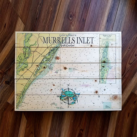 Inlet Sc Map Murrells Inlet, SC Pallet Map – MapMom