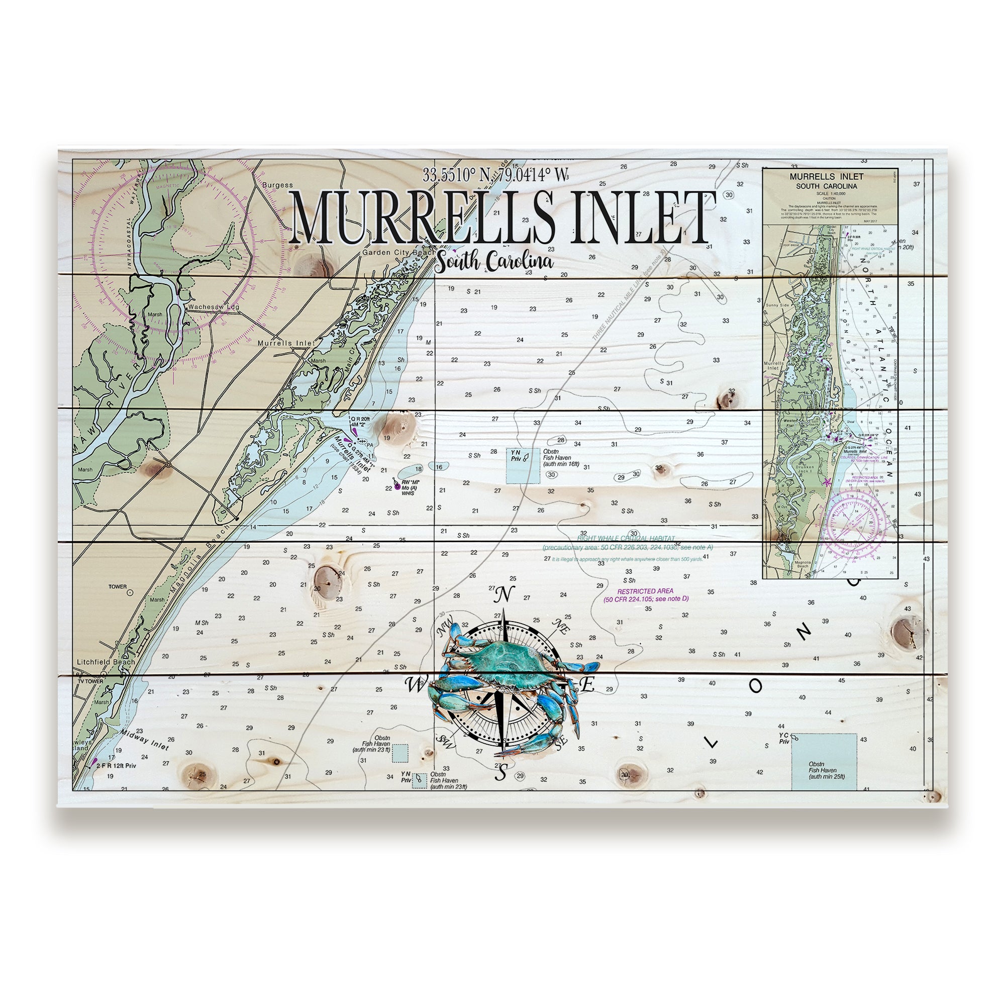 Murrells Inlet, SC Pallet Map – MapMom