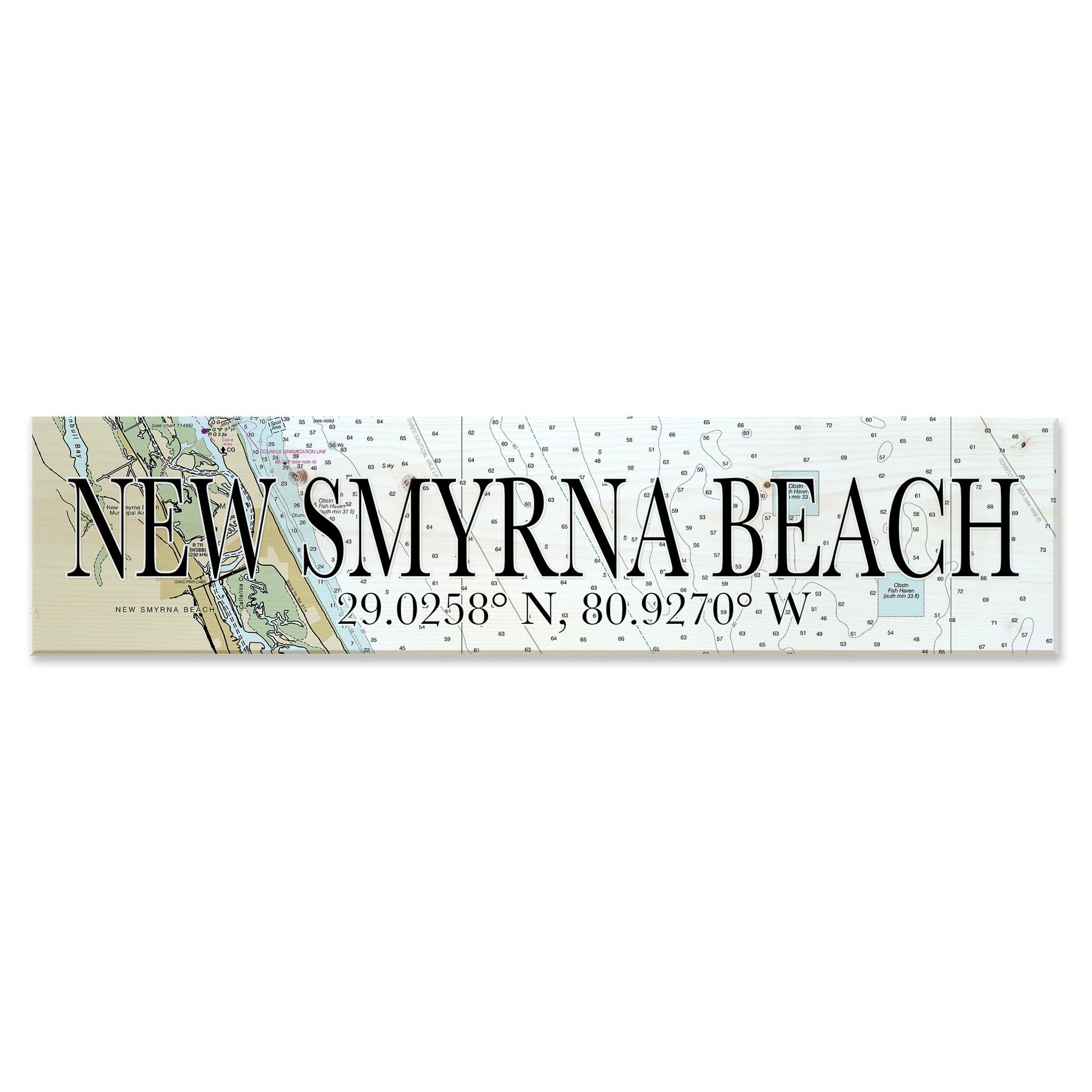 New Smyrna Beach, FL Coordinate Sign