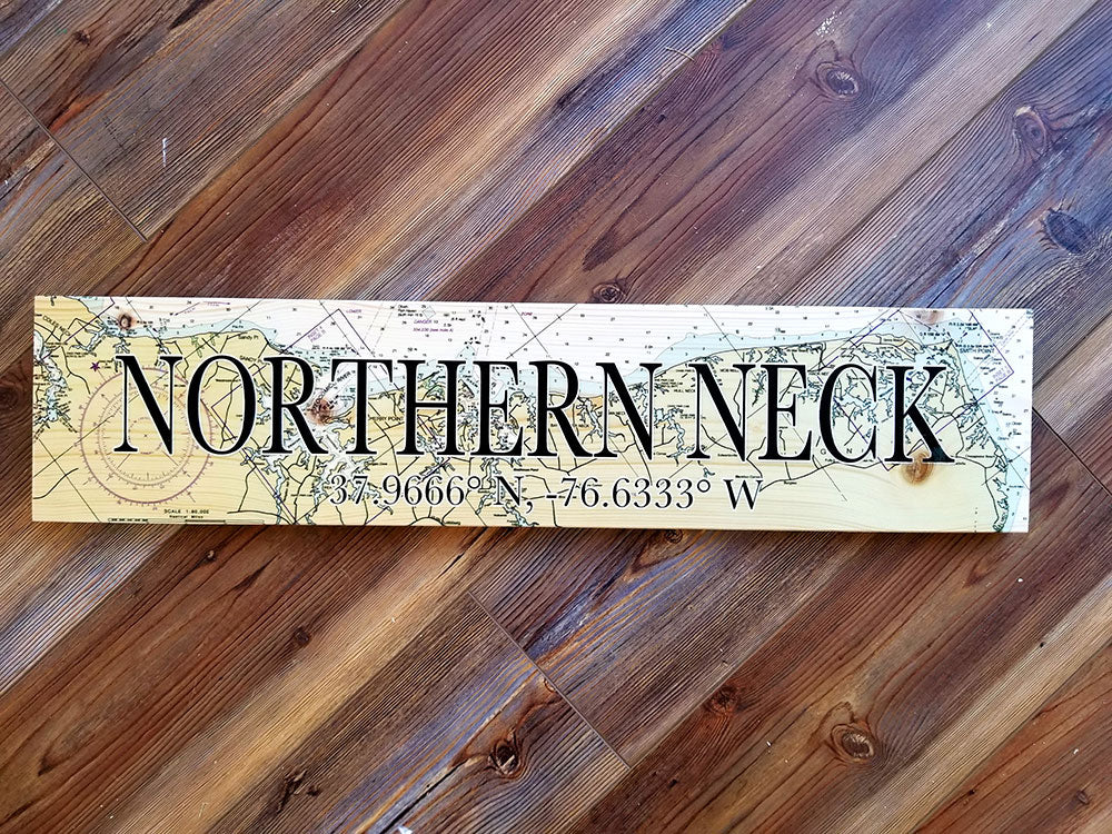Northern Neck, VA Coordinate Sign