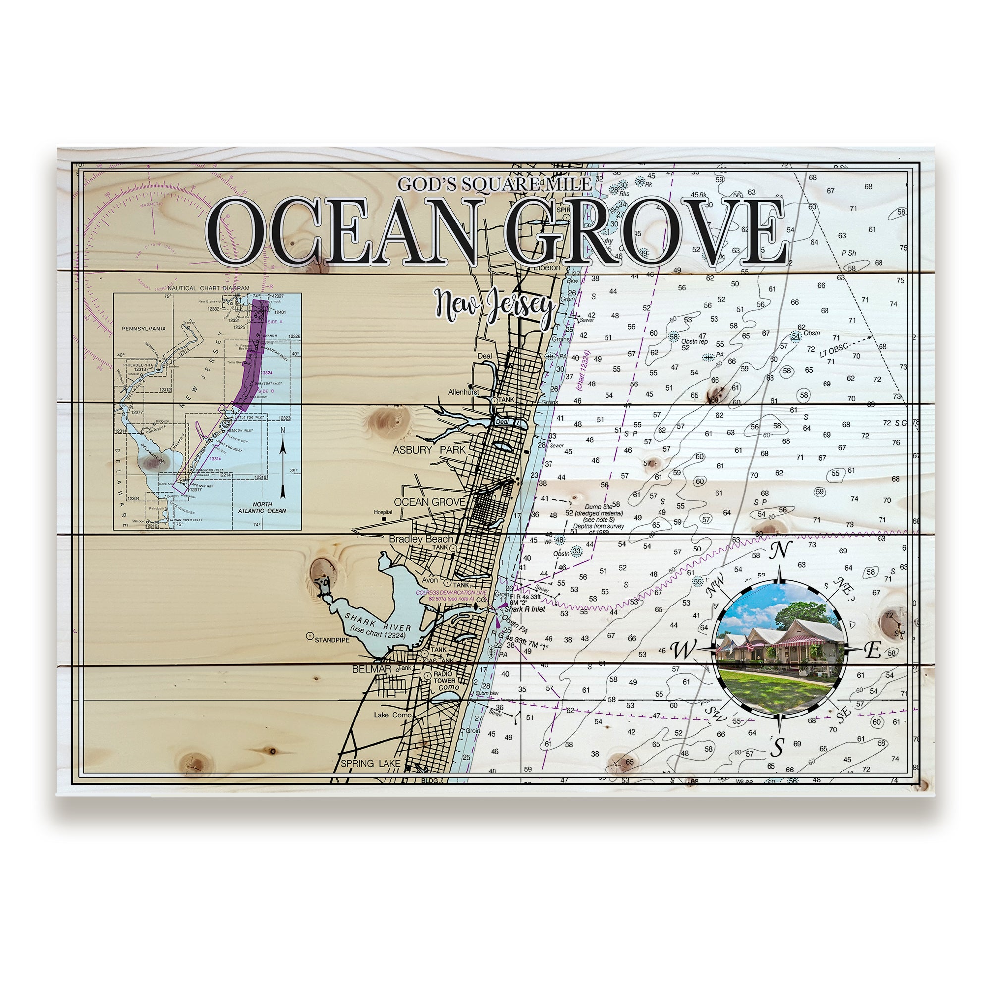 Ocean Grove, NJ Pallet Map