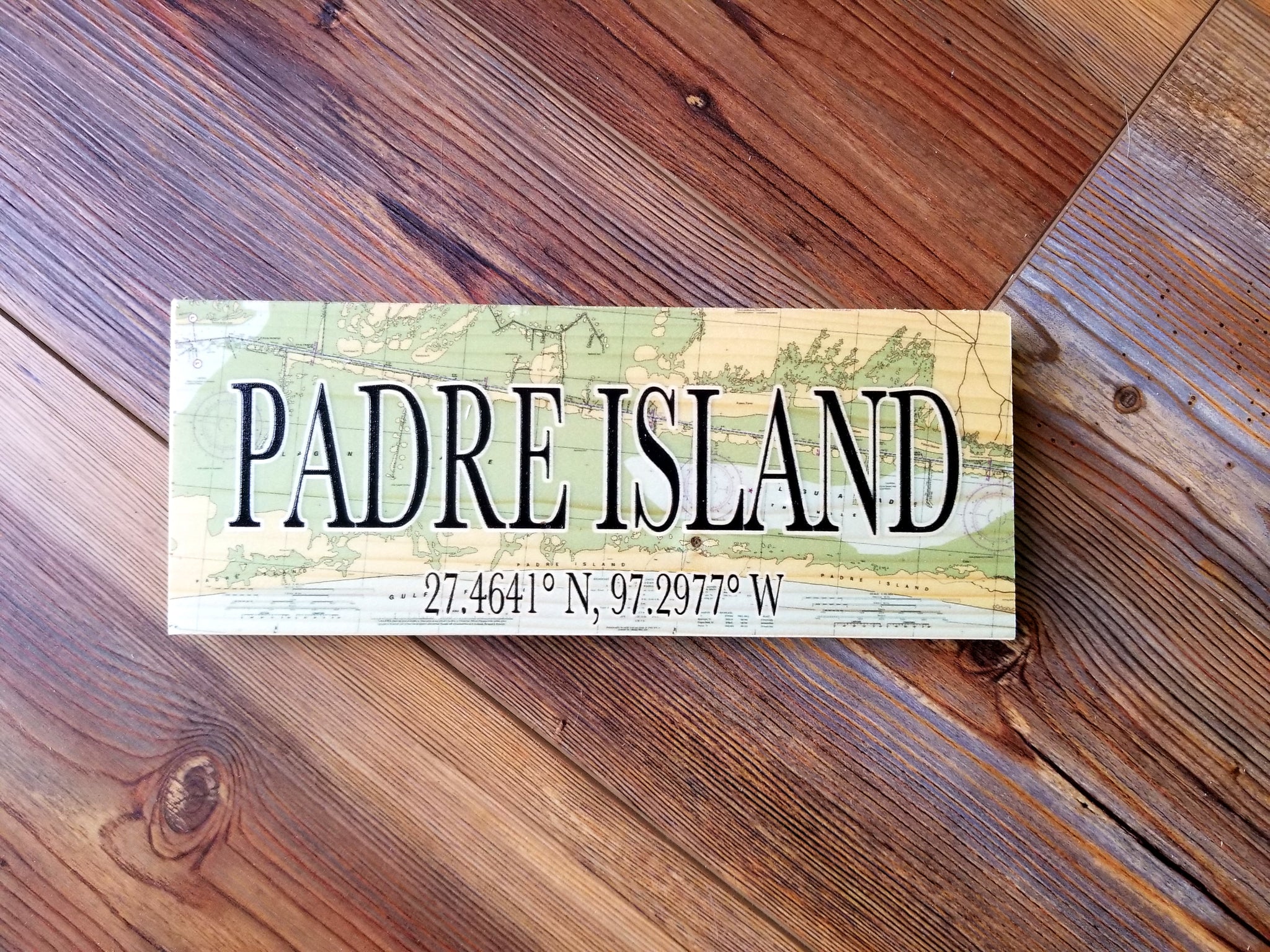 Padre Island, TX Mini Coordinate Sign