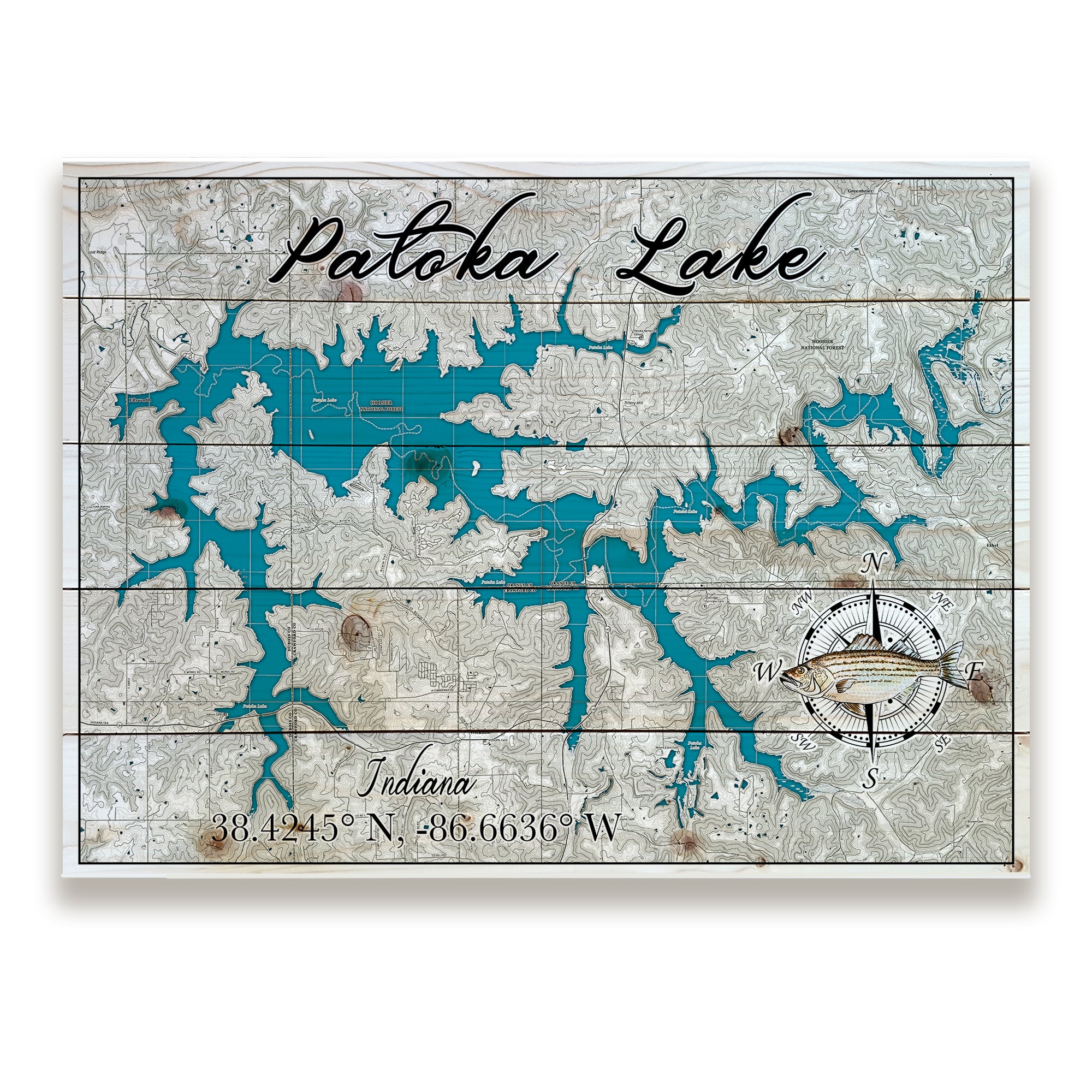Patoka Lake, IN Pallet Map