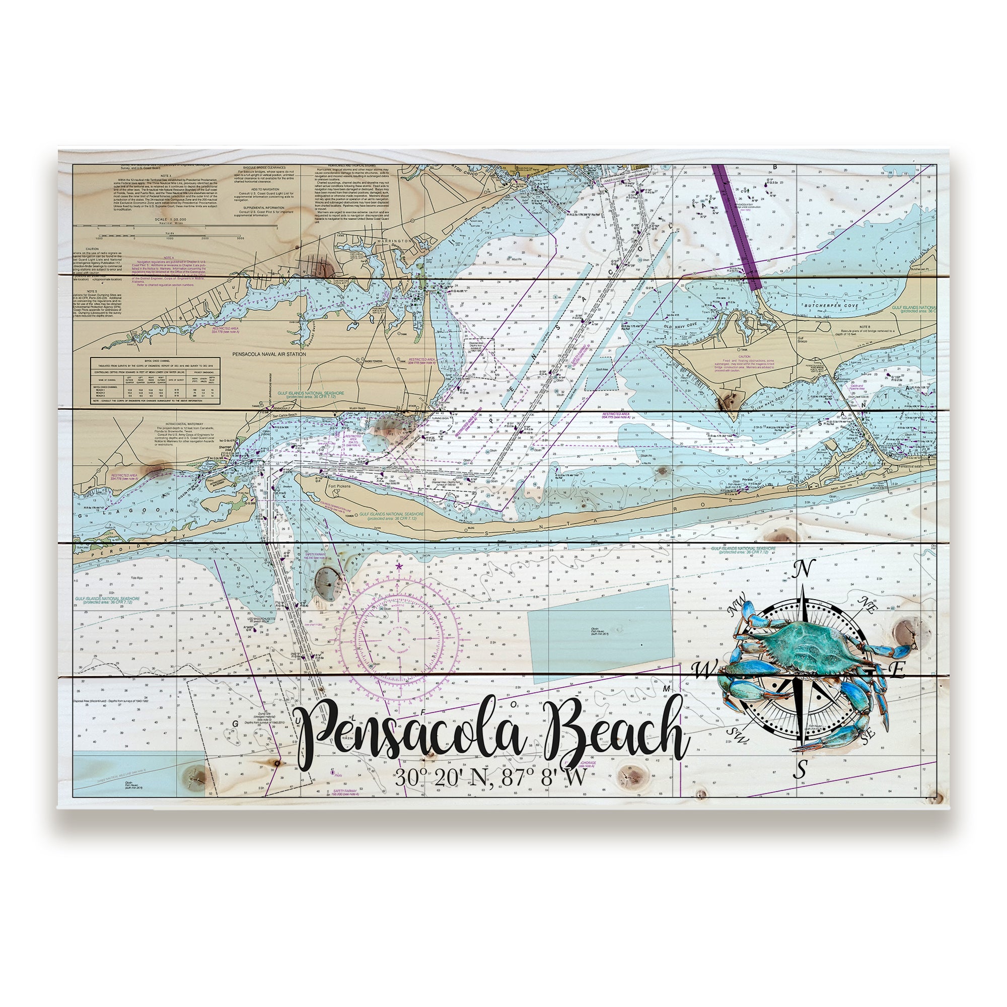 Pensacola Beach,  FL Pallet Map