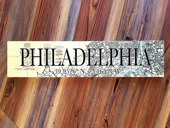 Philadelphia, PA Coordinate Sign