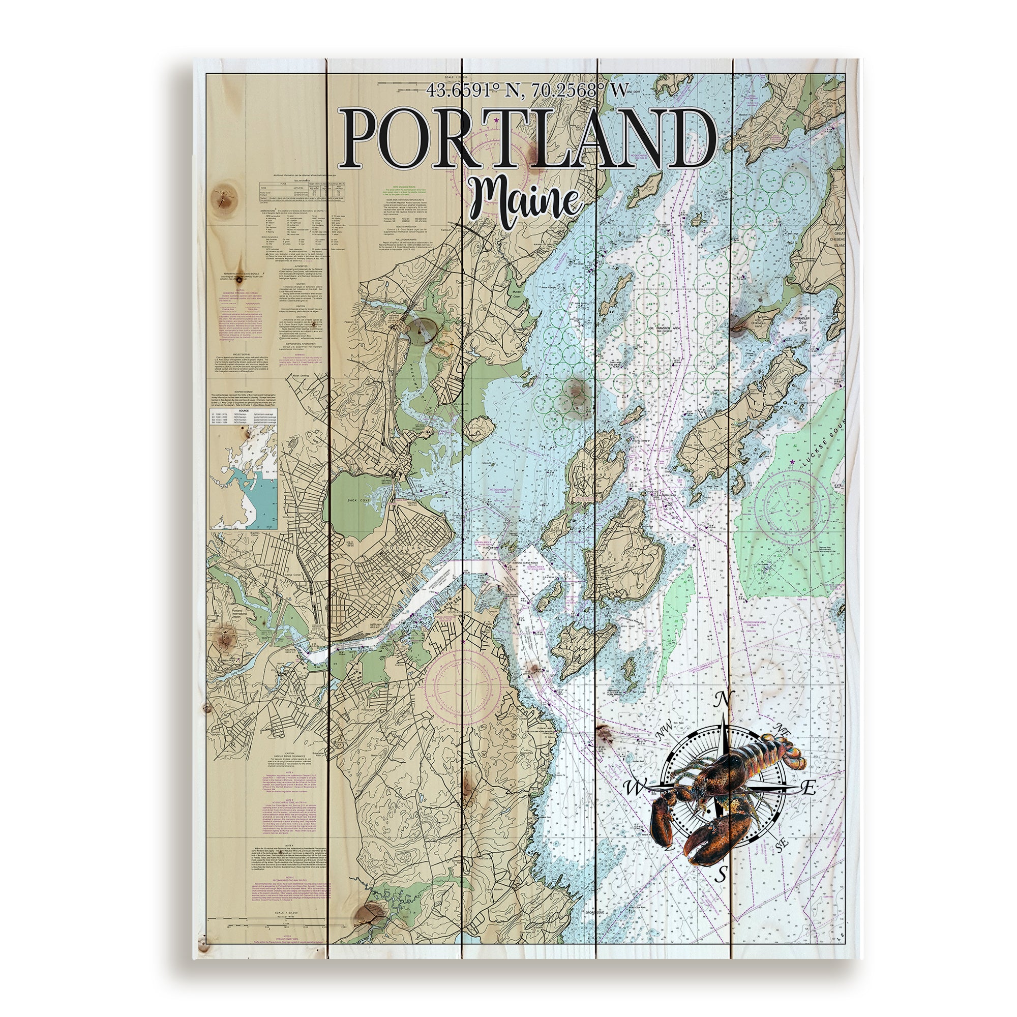 Portland, ME - Lobster Pallet Map