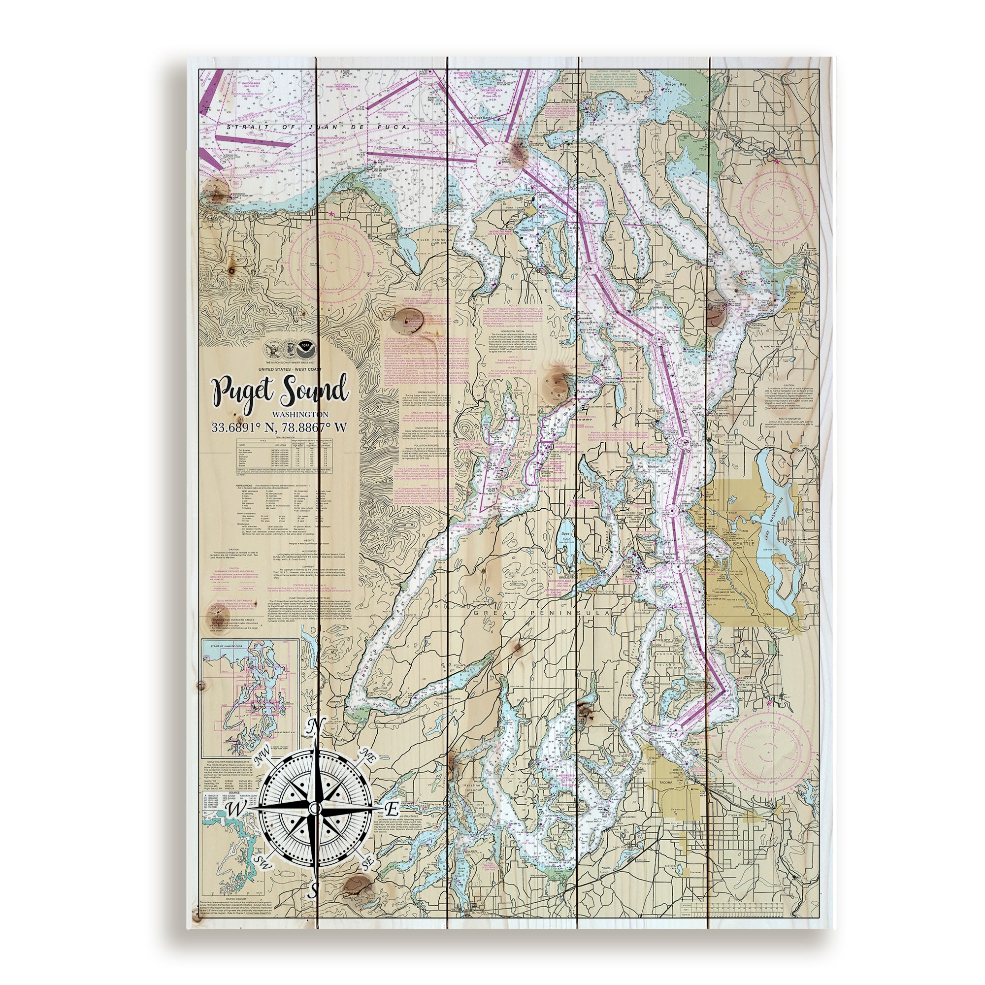 Puget Sound, WA-  Pallet Map