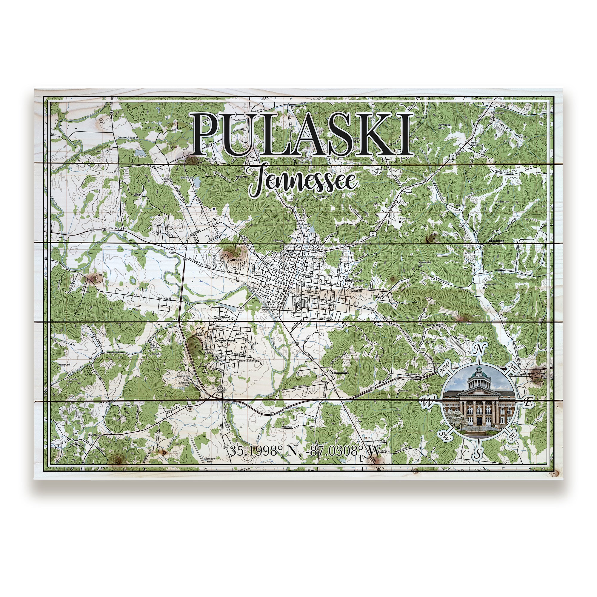 Pulaski, TN Pallet Map