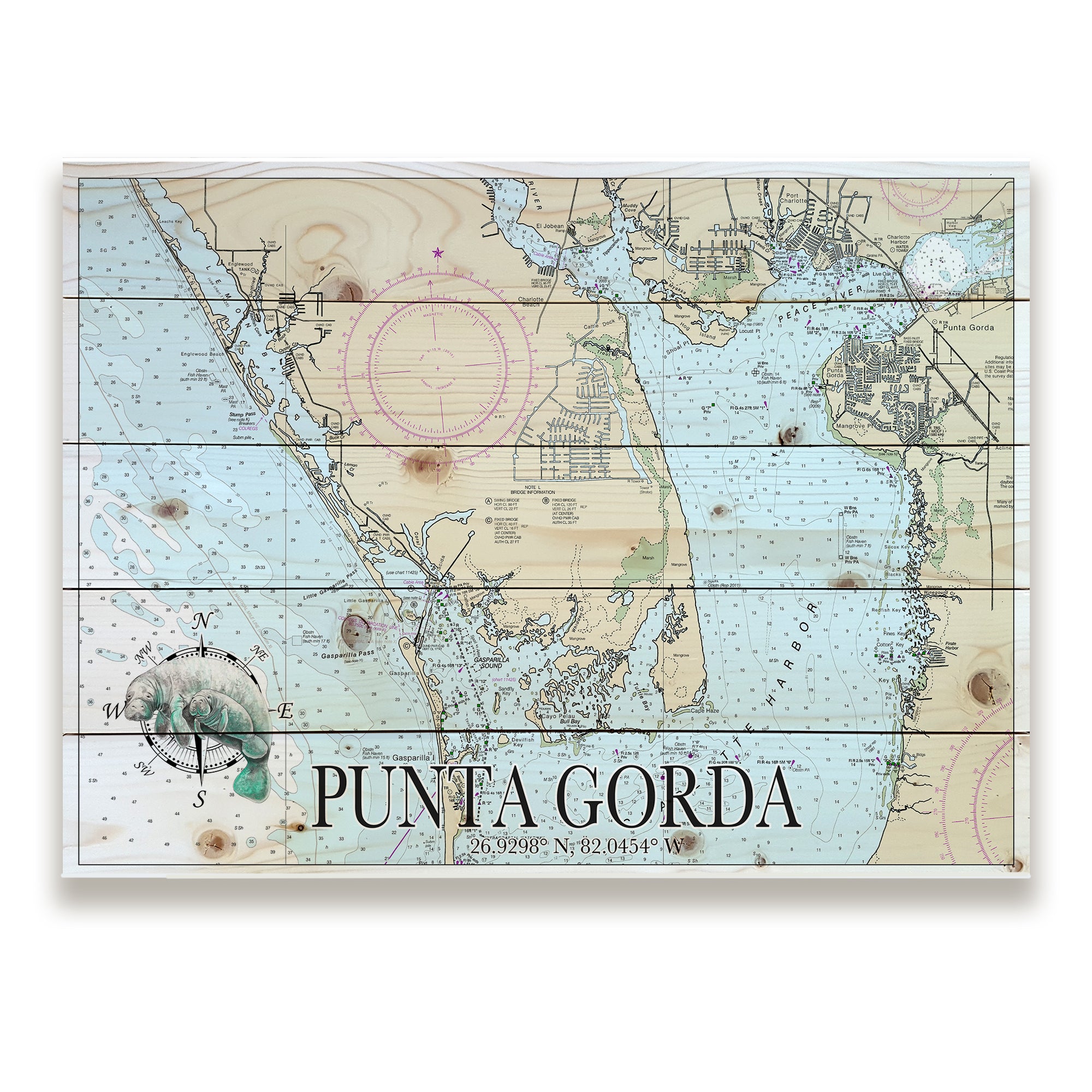 Punta Gorda,  FL - Manatee Pallet Map