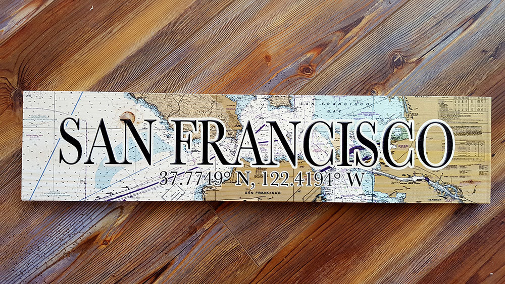San Francisco, CA Coordinate Sign