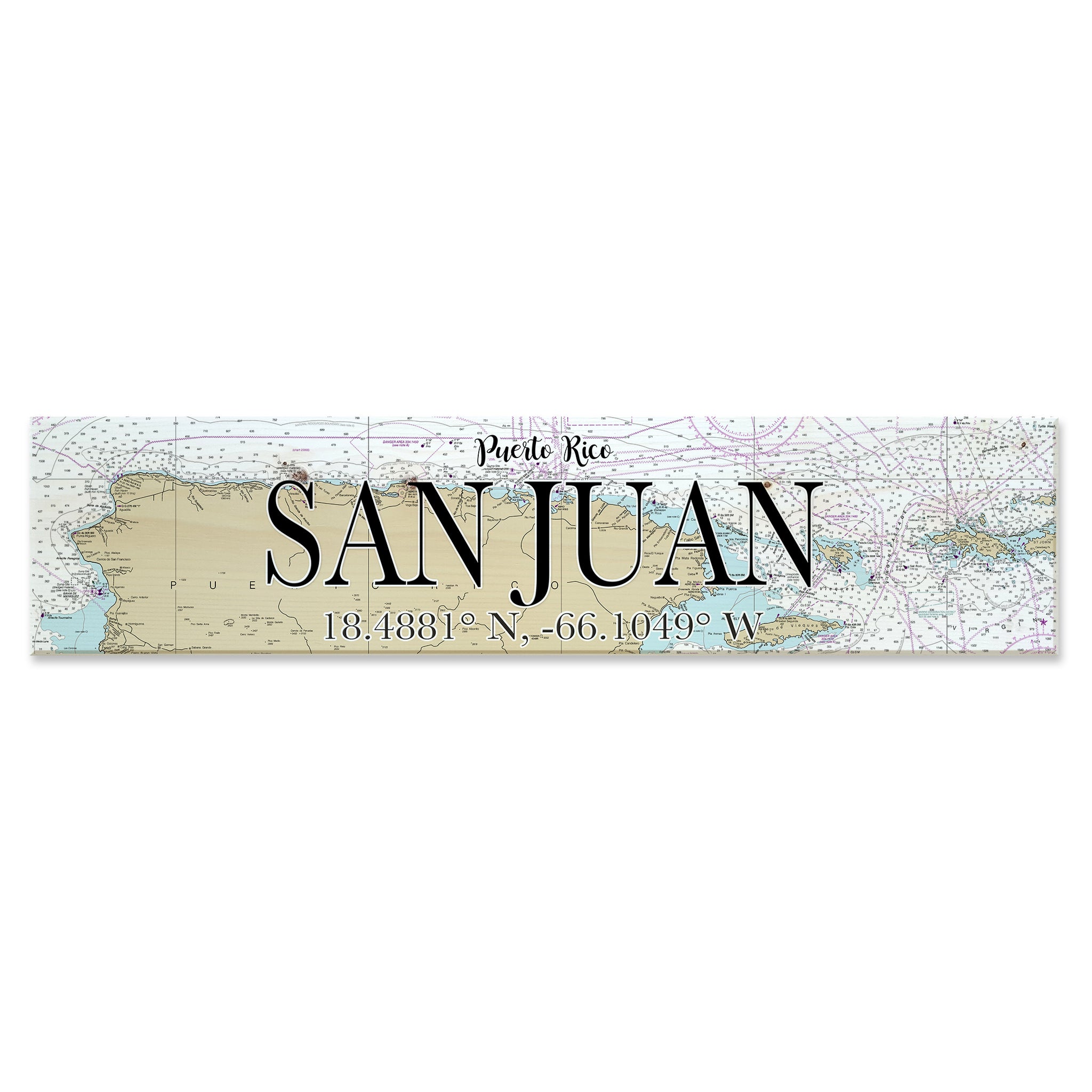 San Juan, Puerto Rico Coordinate Sign