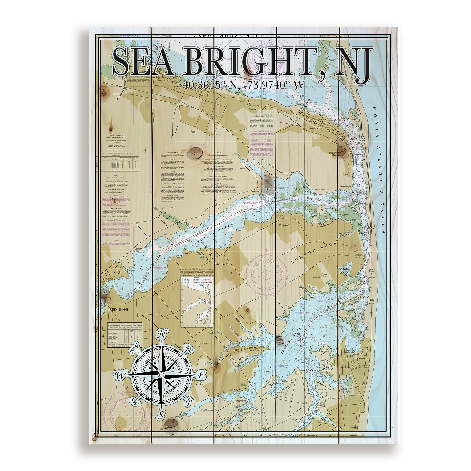 Sea Bright,  NJ Pallet Map