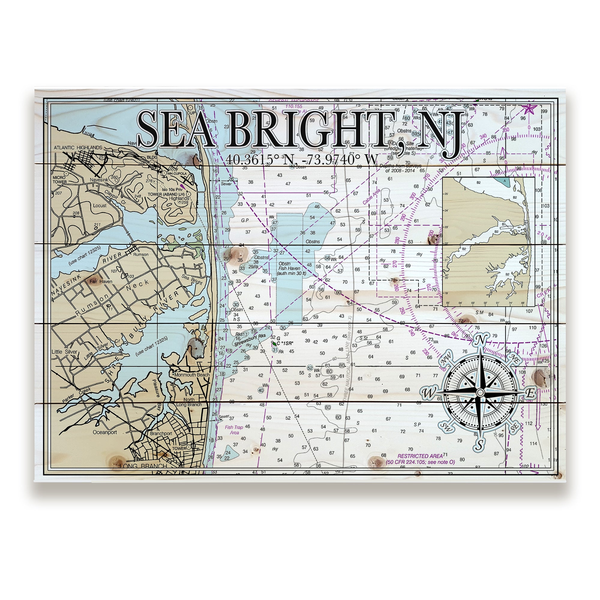 Sea Bright,  NJ Pallet Map