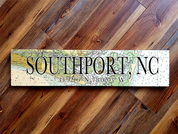 Southport, NC Coordinate Sign