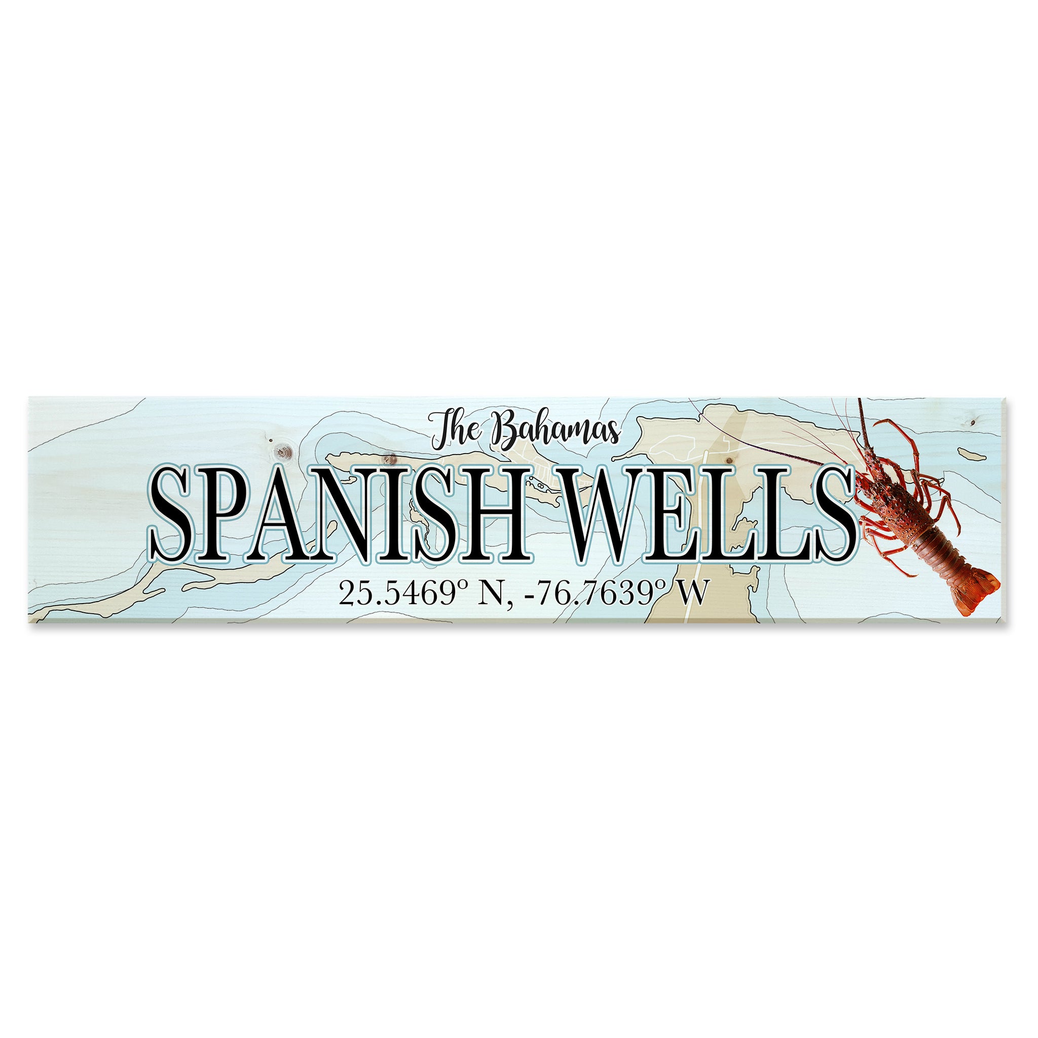 Spanish Wells, The Bahamas Coordinate Sign