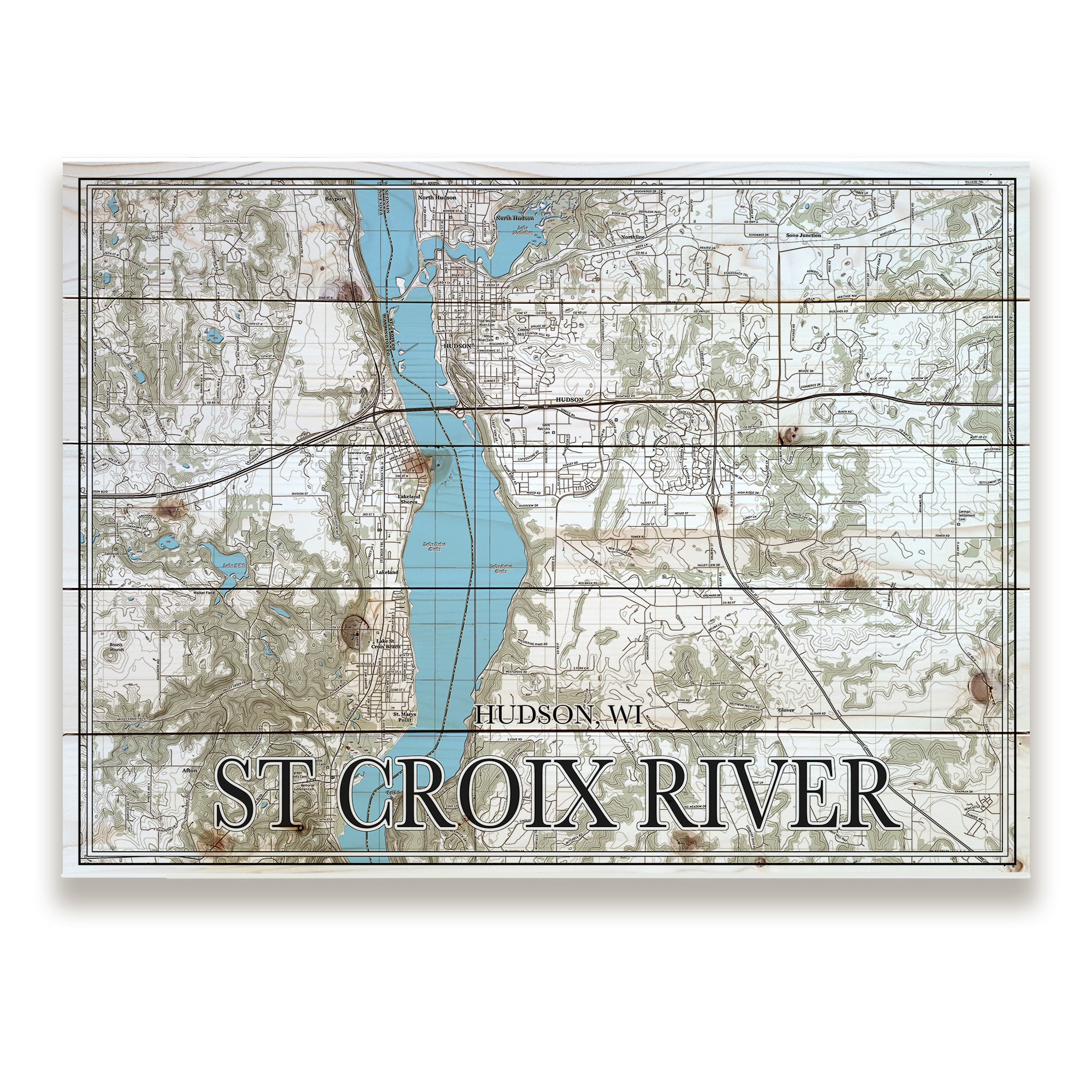 St Croix River, WI  Pallet Map