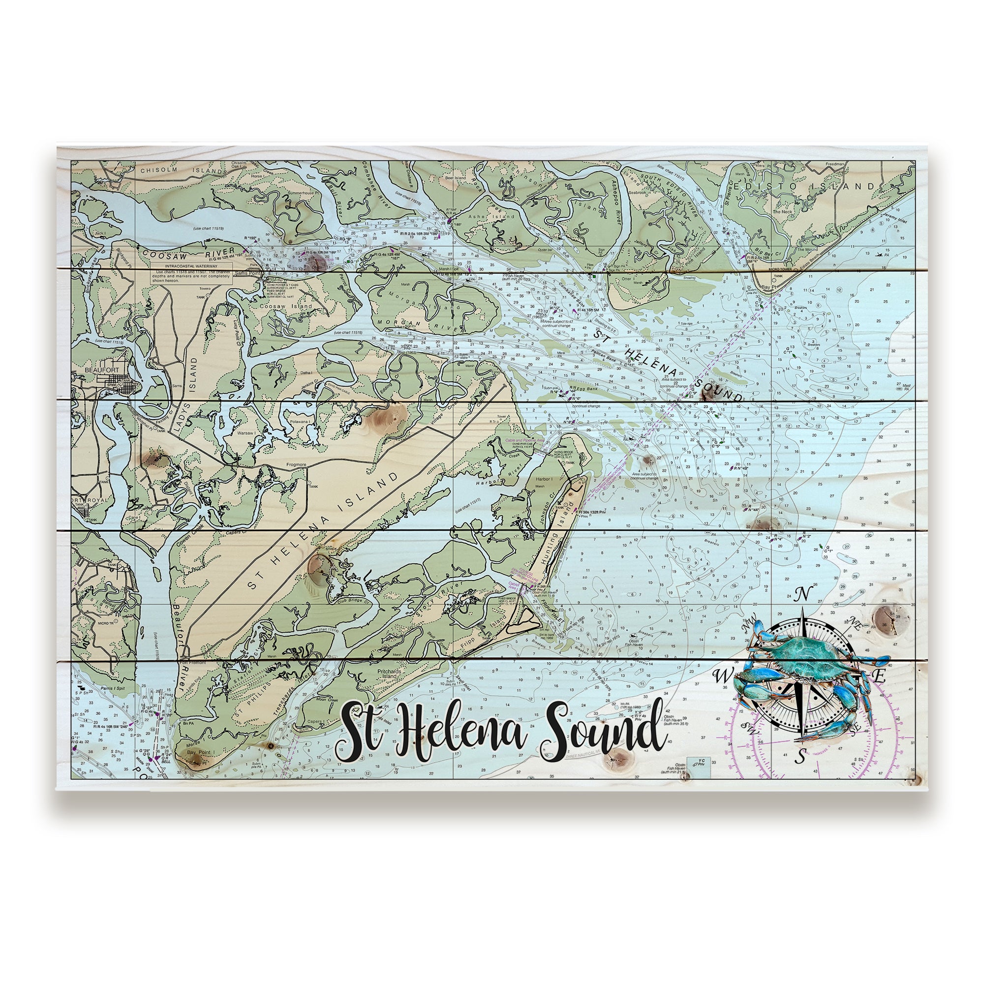 St. Helena Sound- Close Up Pallet Map