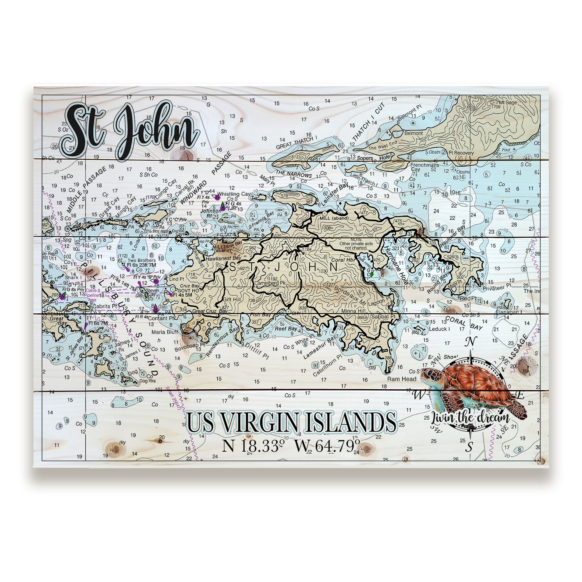 St. John - US Virgin Islands Pallet Map