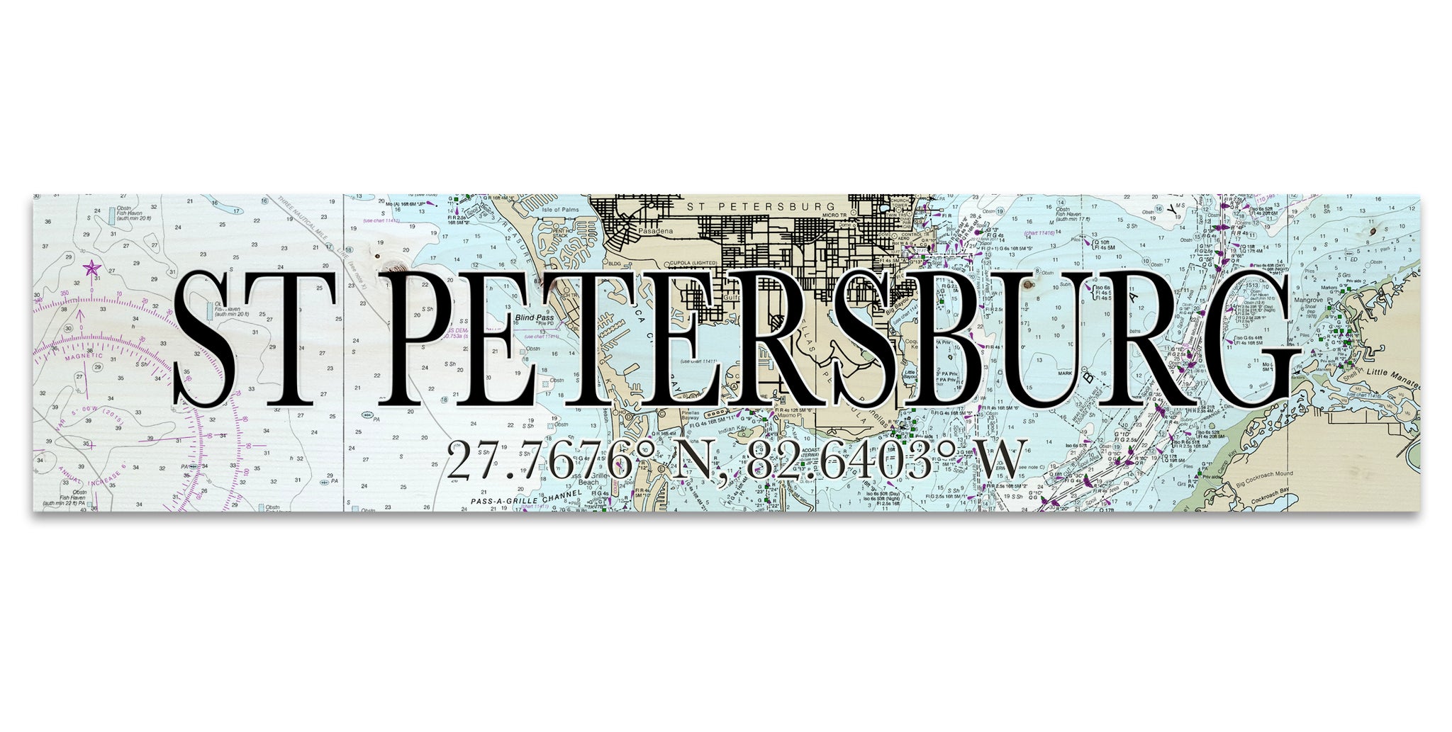 St. Petersburg,  FL Coordinate Sign