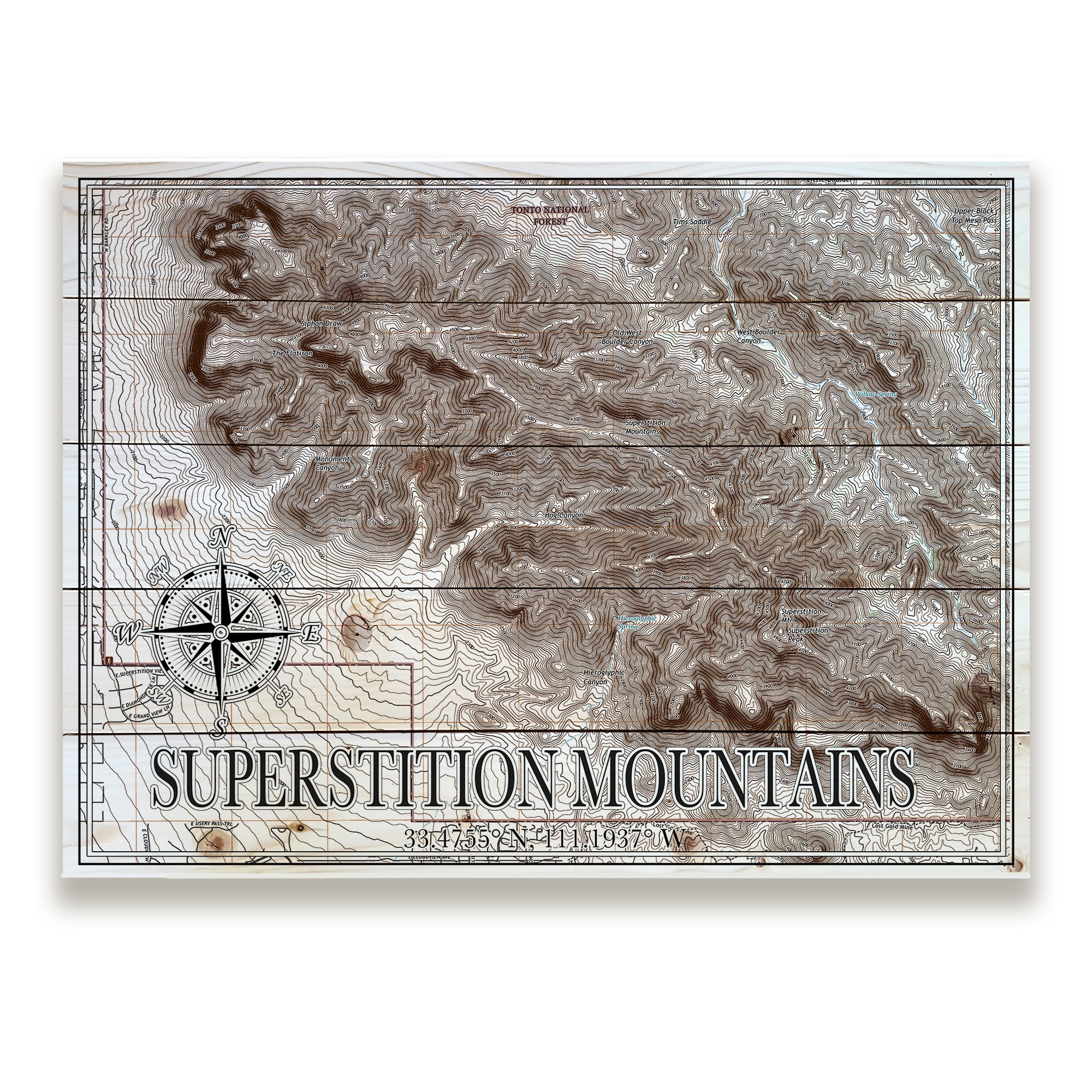 Superstition Mountains Pallet Map