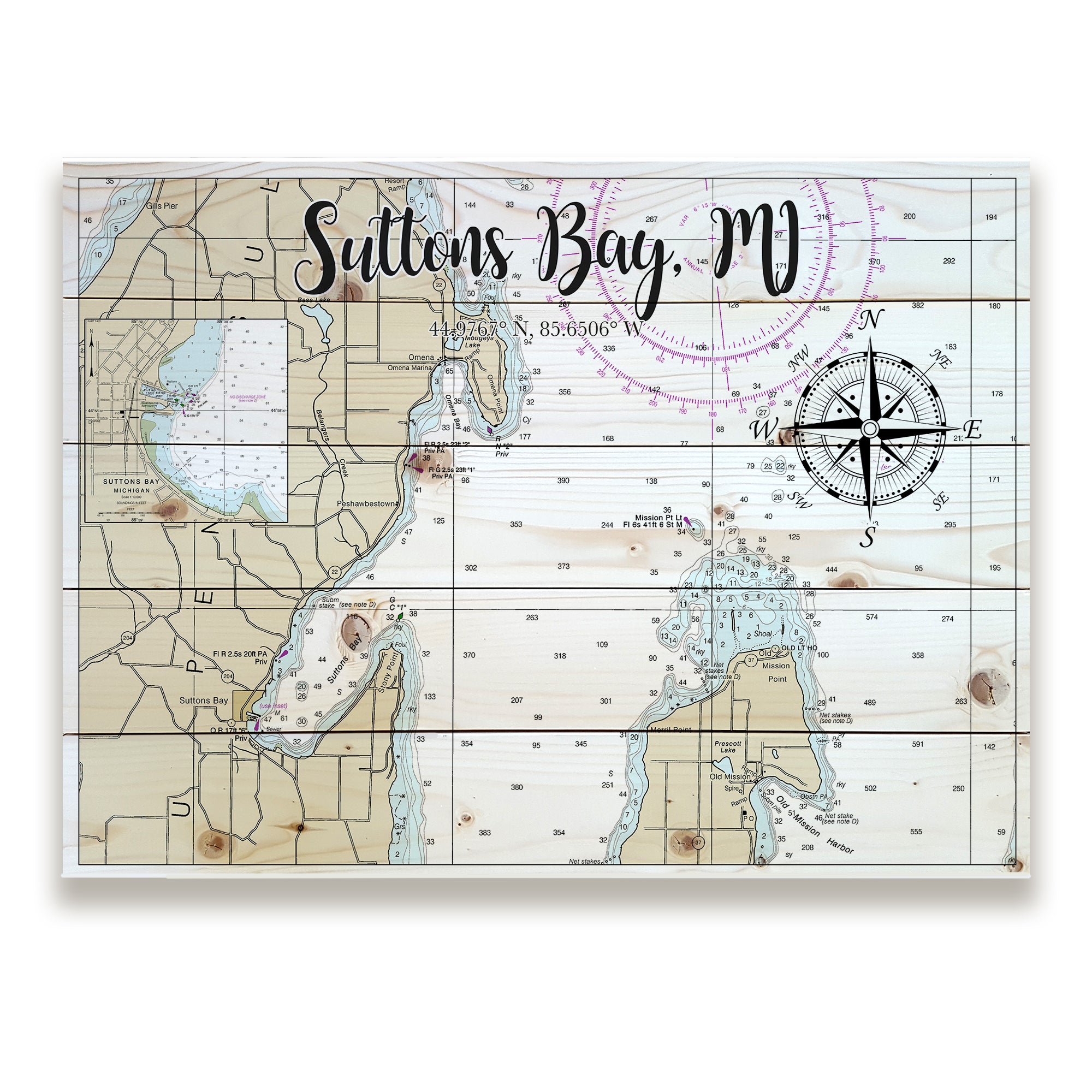 Suttons Bay, MI Pallet Map