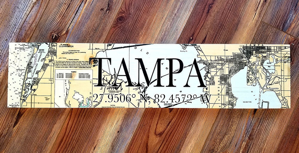 Tampa, FL Coordinate Sign