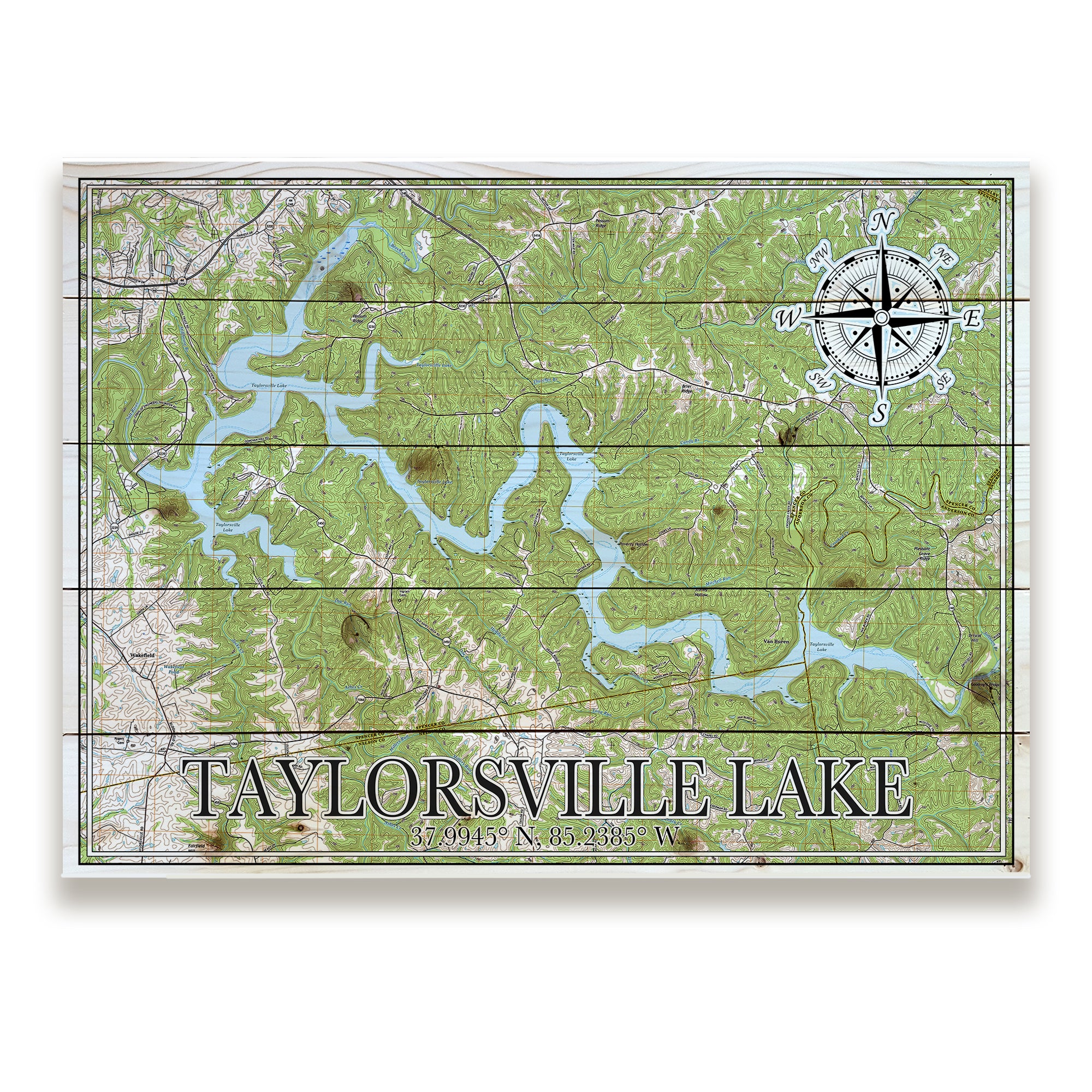 Taylorsville Lake, KY Pallet Map