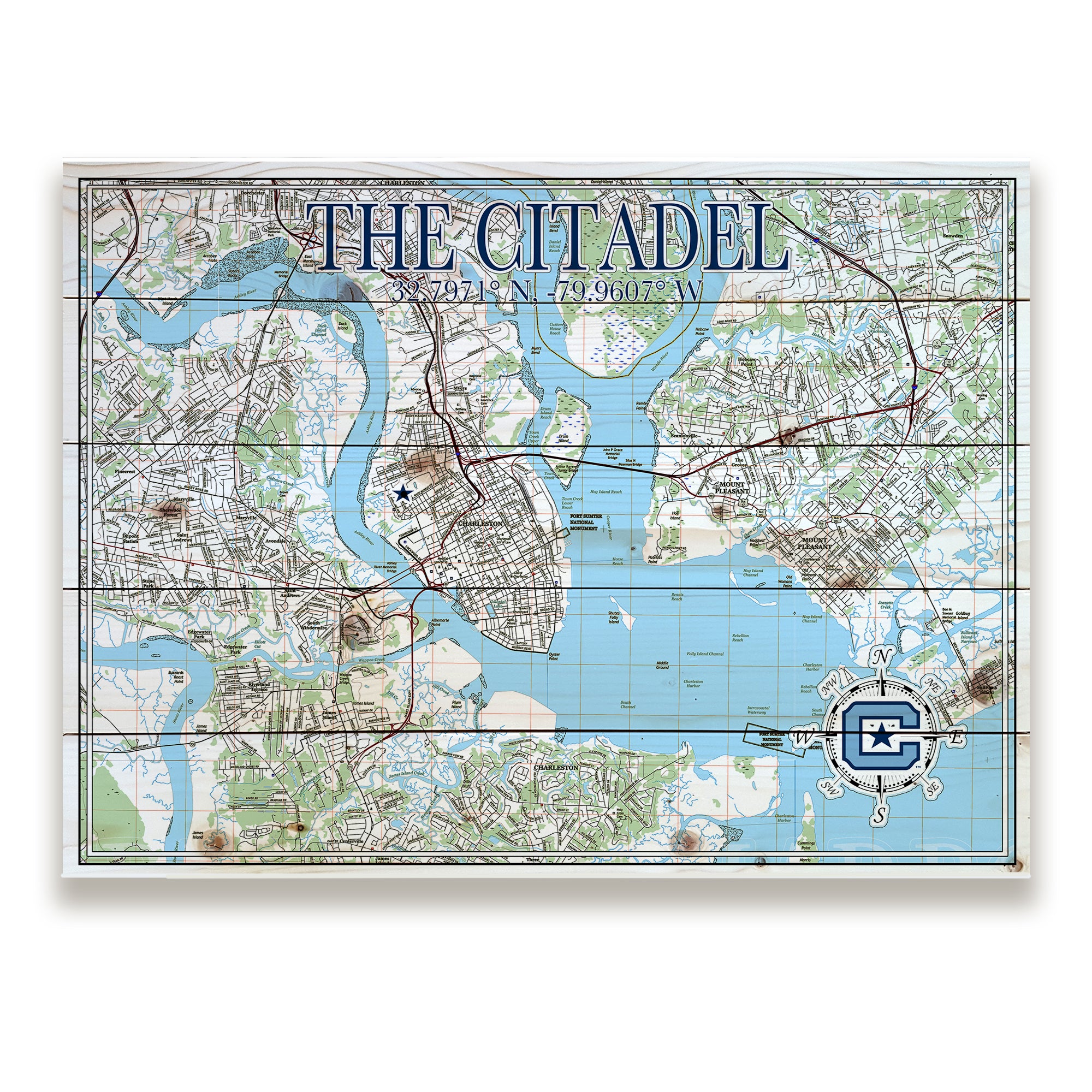 The Citadel, SC Pallet Map
