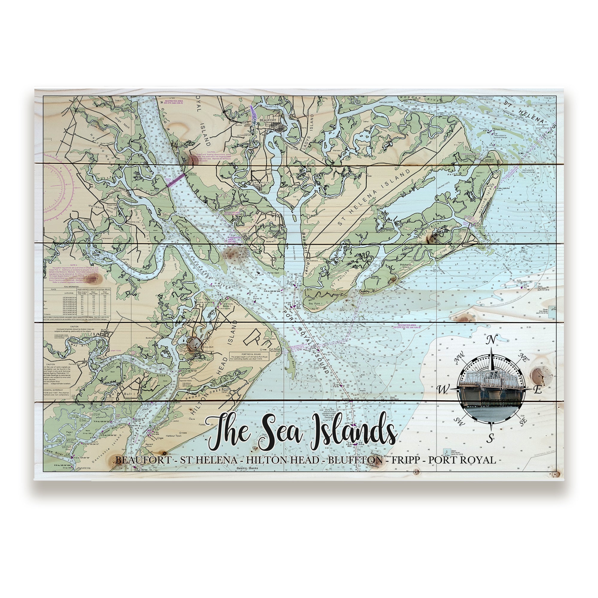 The Sea Islands, SC Pallet Map
