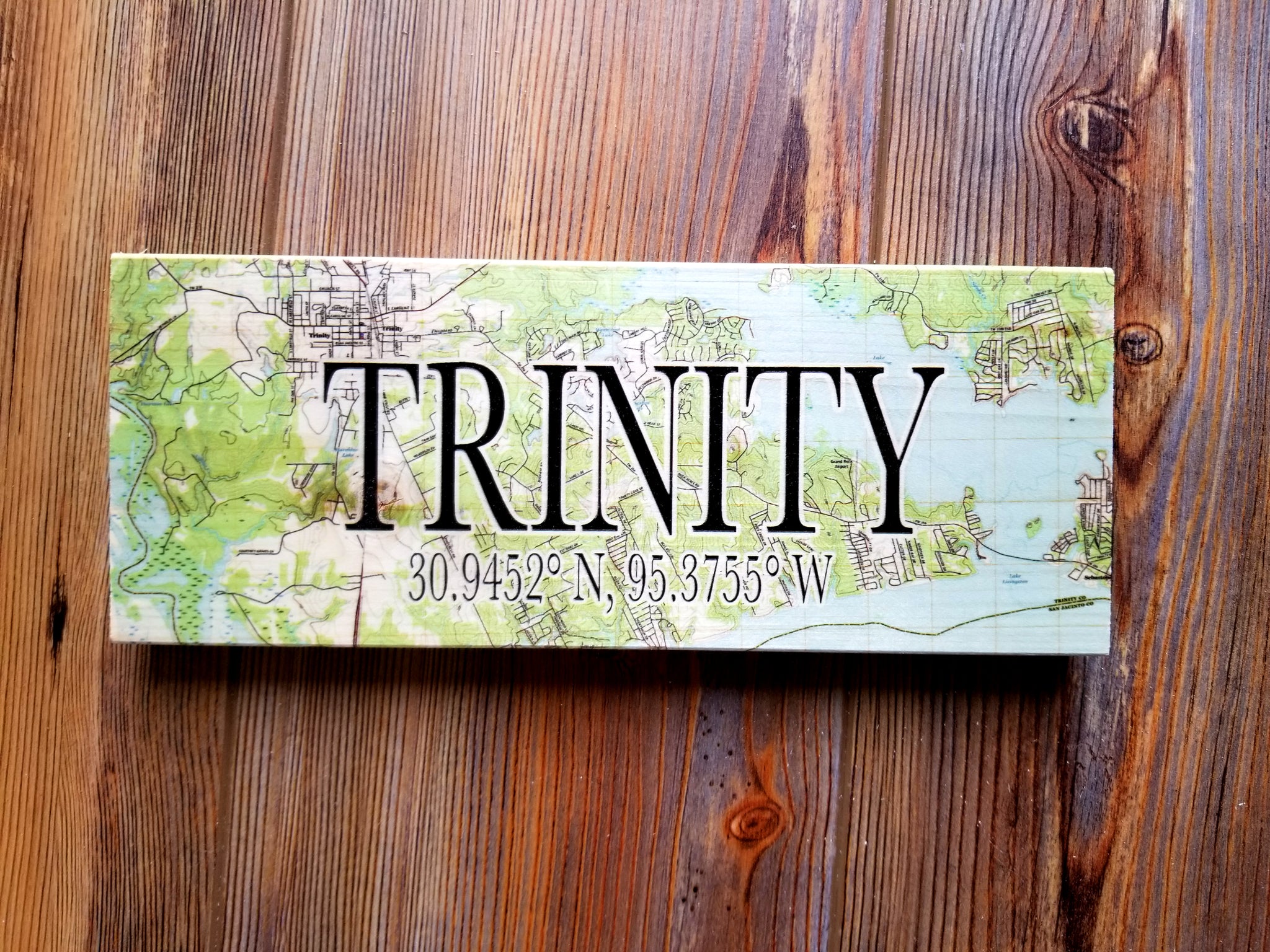 Trinity, TX Mini Coordinate Sign