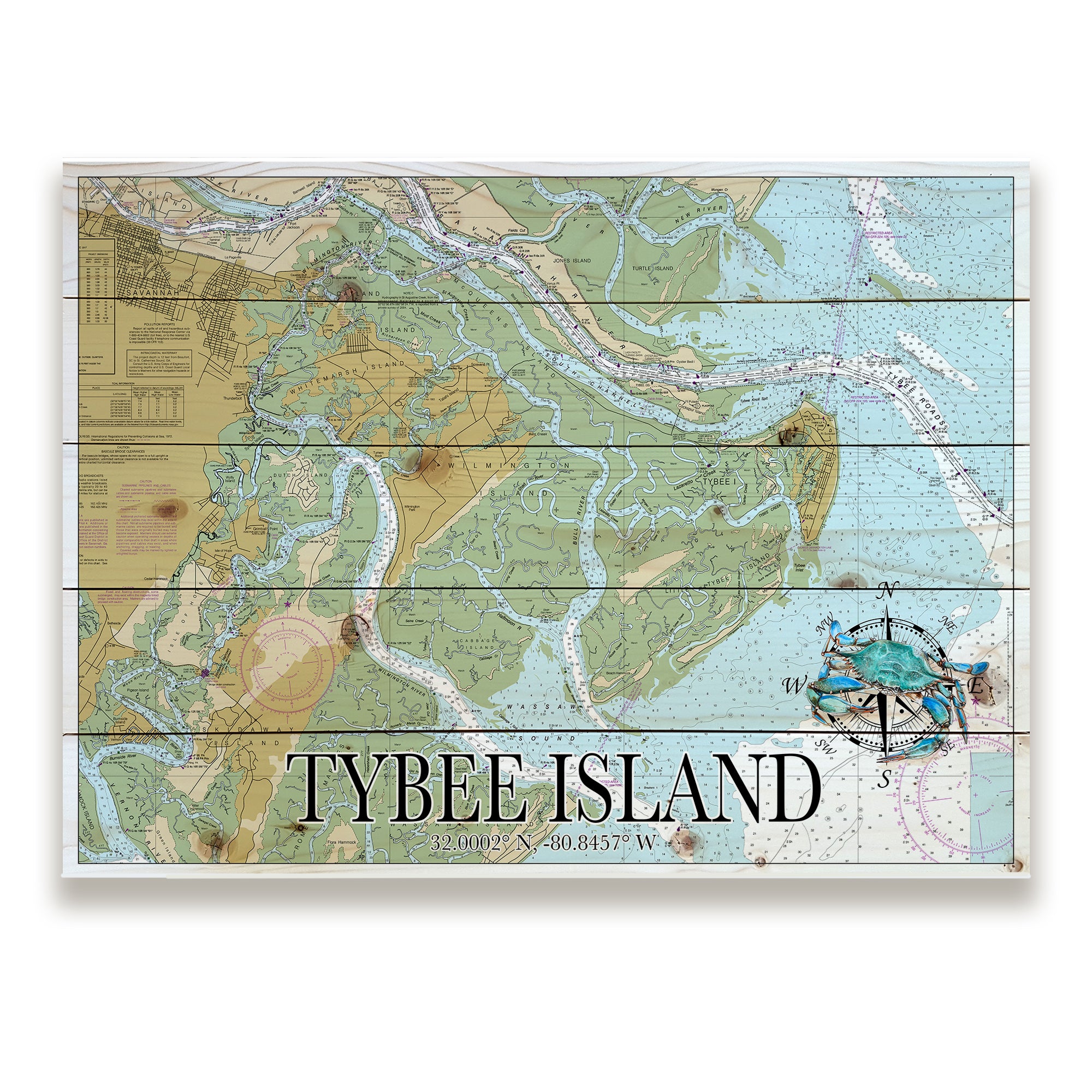 Tybee Island, GA Pallet Map