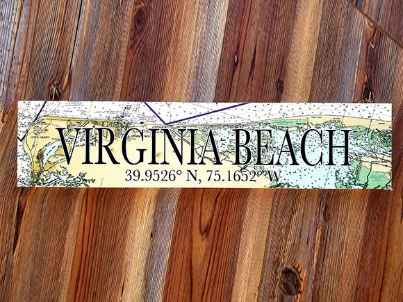 Virginia Beach, VA Coordinate Sign