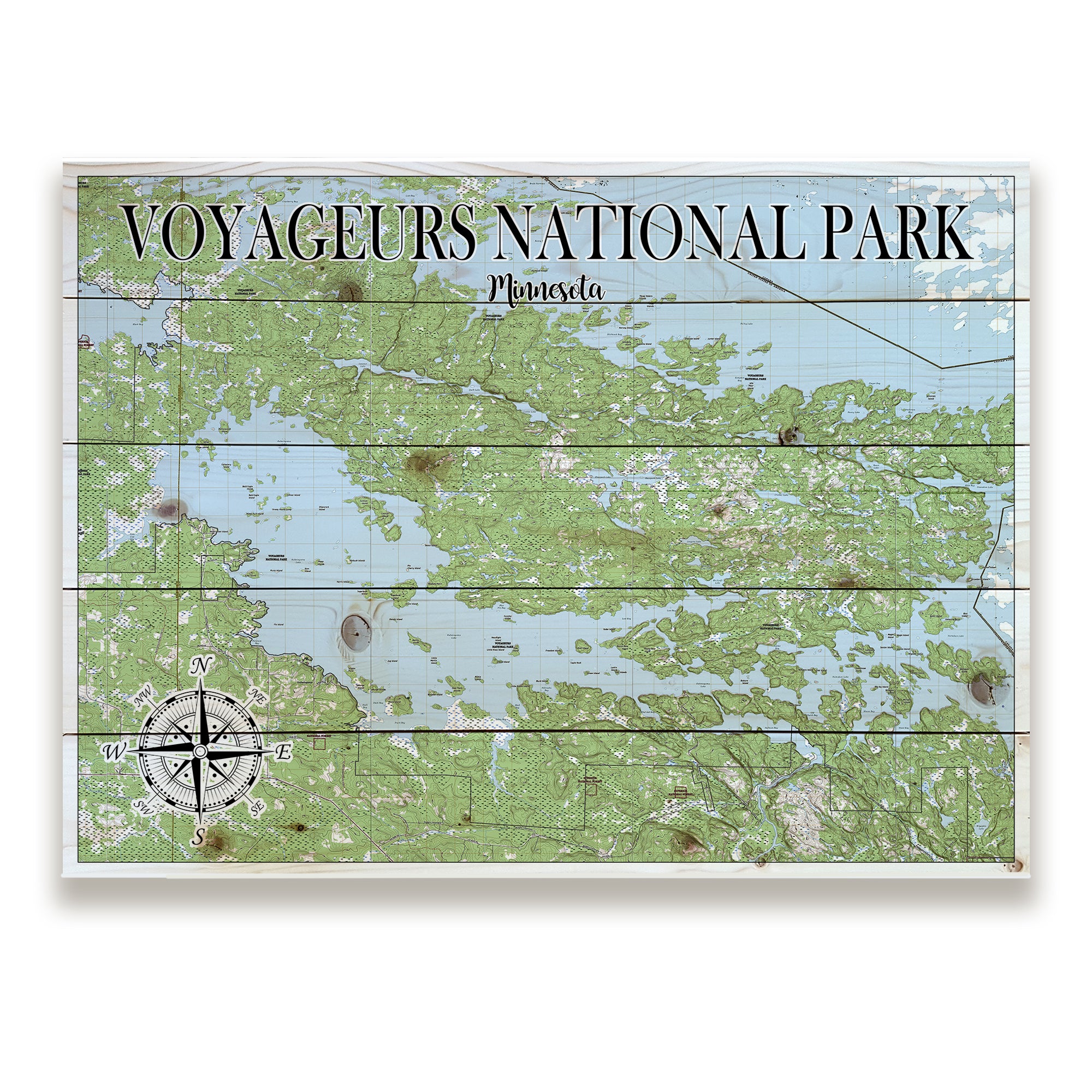 Voyageurs National Park, MN Pallet Map