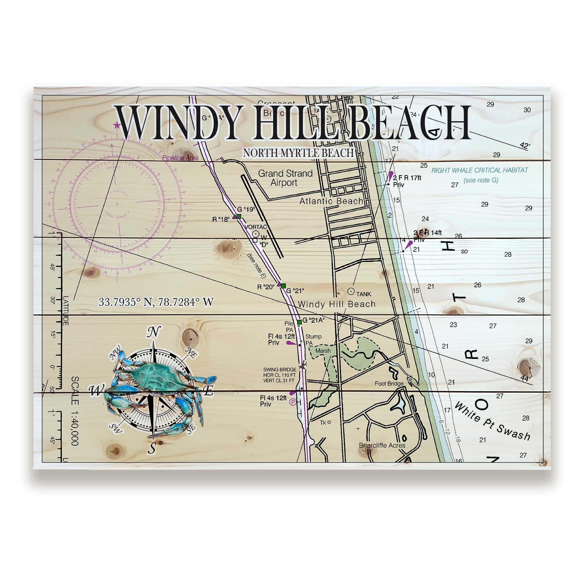 Windy Hill Beach, SC Pallet Map