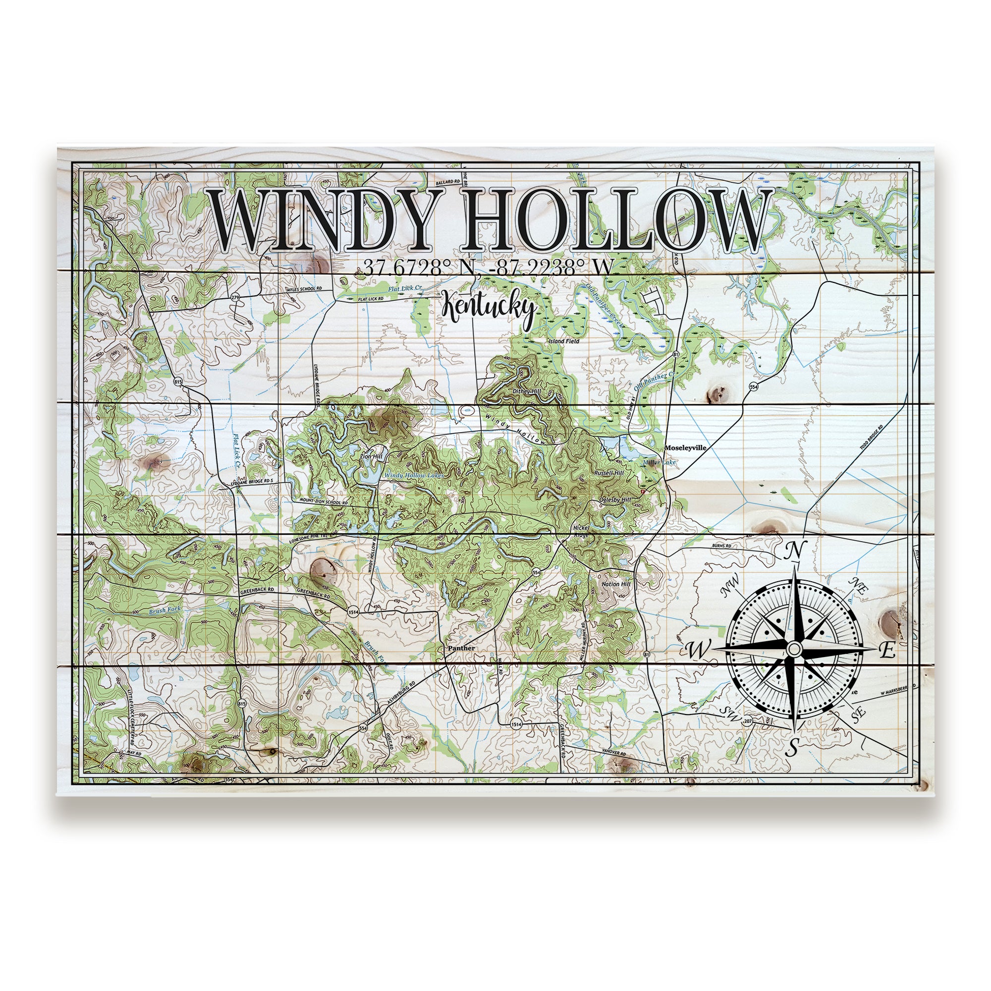 Windy Hollow, KY Pallet Map