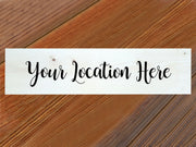 Custom Designed Coordinate Sign